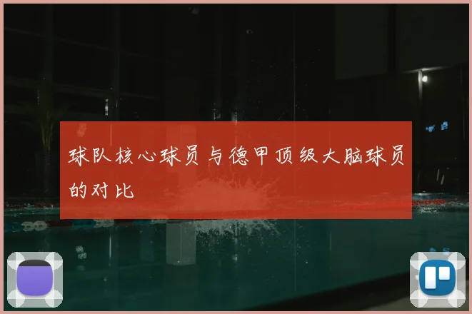 球队核心球员与德甲顶级大脑球员的对比